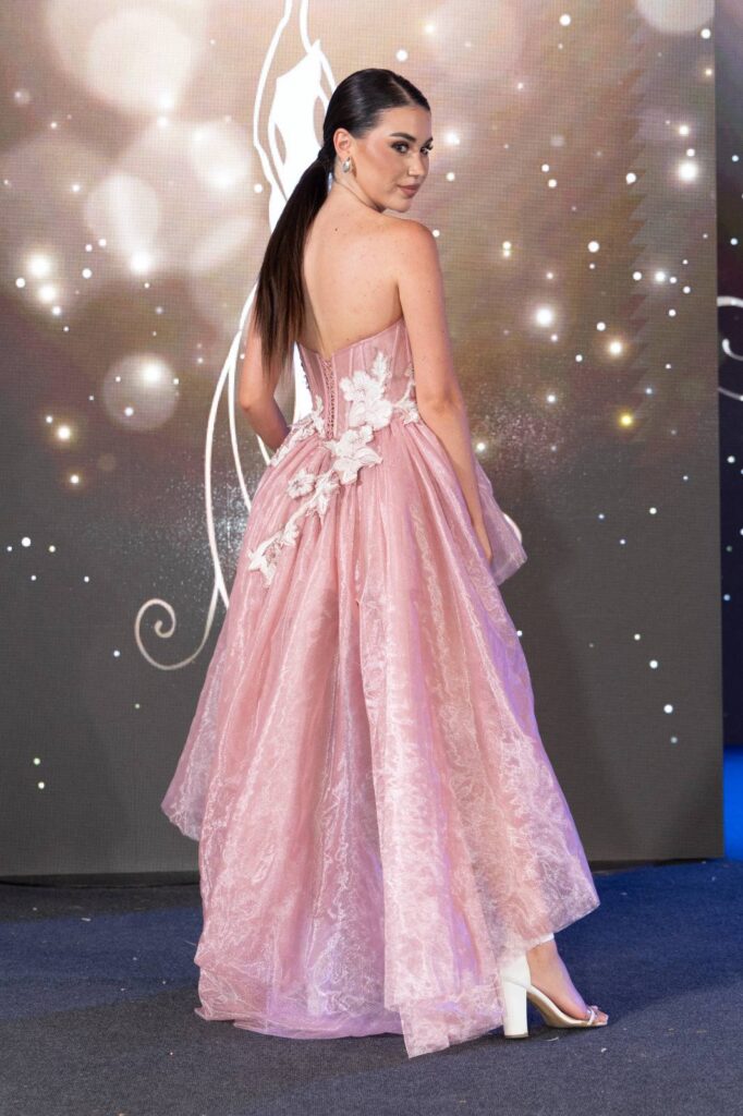 Galidona pink dress back